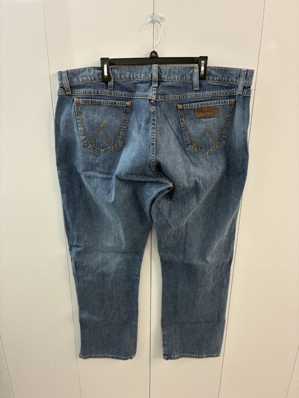 Wrangler Rooted Alabama Jeans Mens 44x34 Light Wash Straight Leg Made in USA